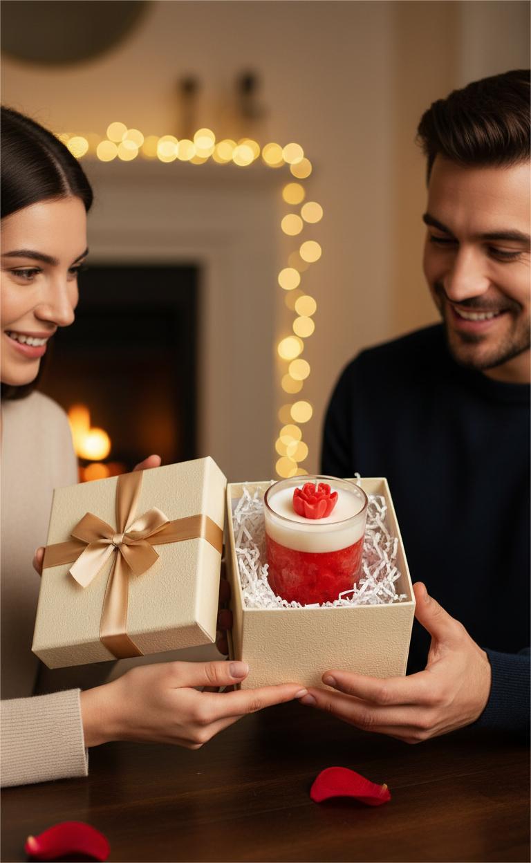Heart Rose Jar Candle