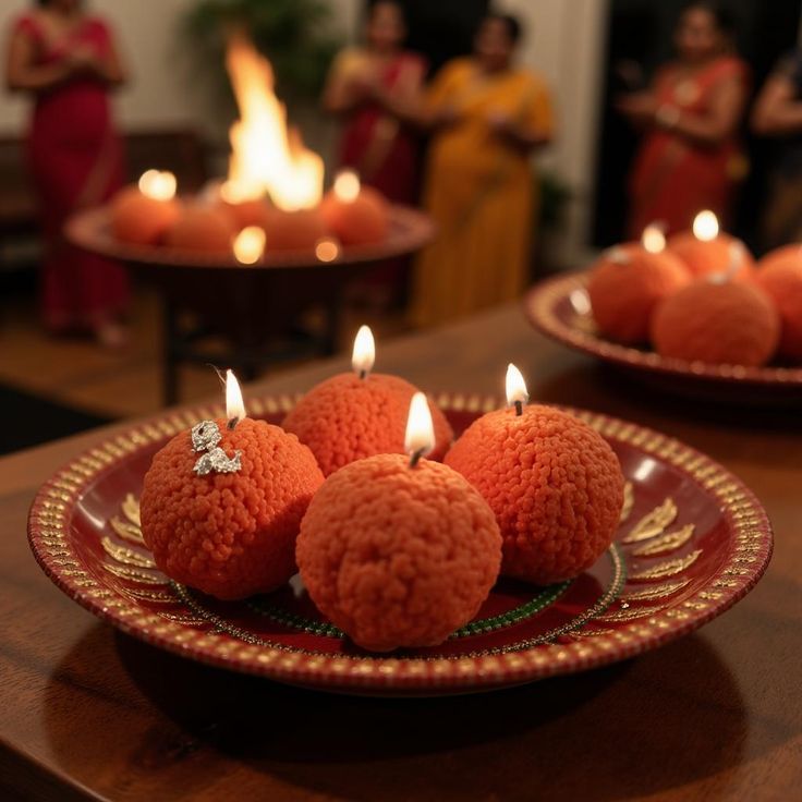 Laddoo Candles  pack of 4